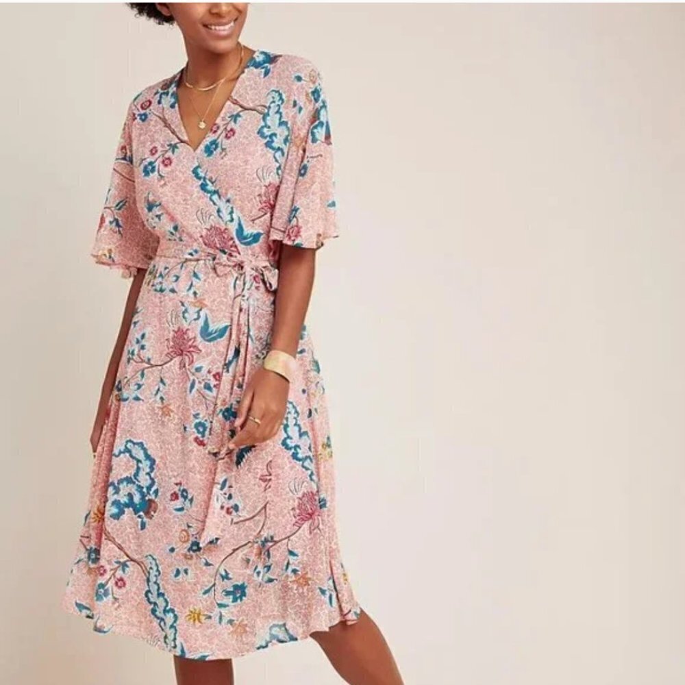 Anthropologie Maeve Adelaide Wrap Dress Small Petite NWOT JB
